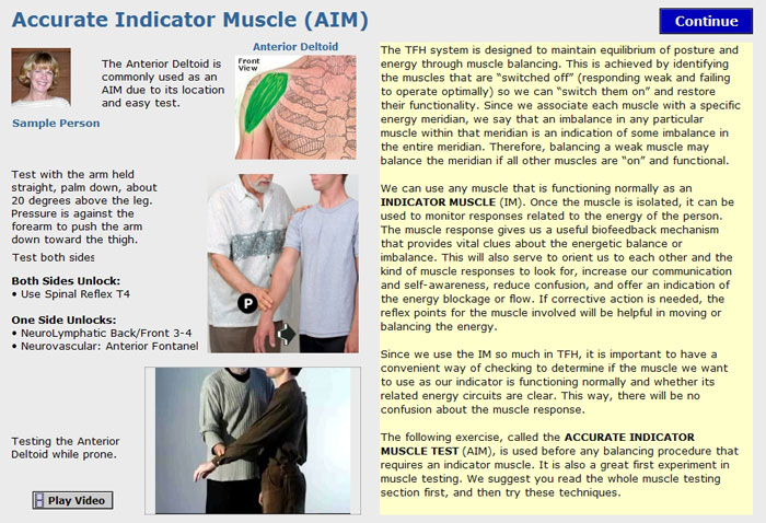Accurate Indicator Muscle Pretest
