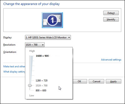 Set Windows Resolution